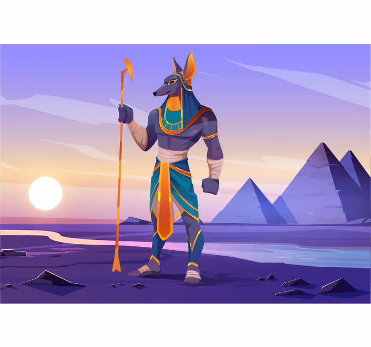 Animal mural mythical canine figure - TenStickers