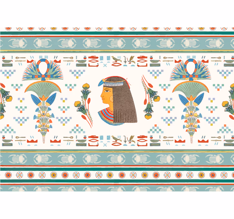 Painting mural egyptian woman profile - TenStickers