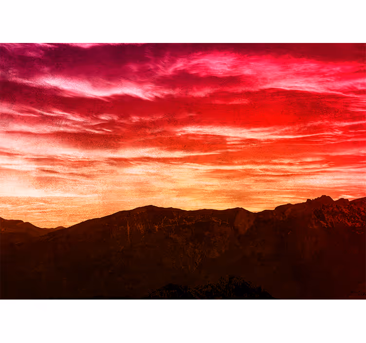 Sunset and clouds aesthetic Sky Wall Mural - TenStickers