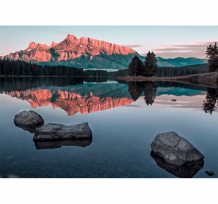 Landscape mural mountain echo scenery - TenStickers