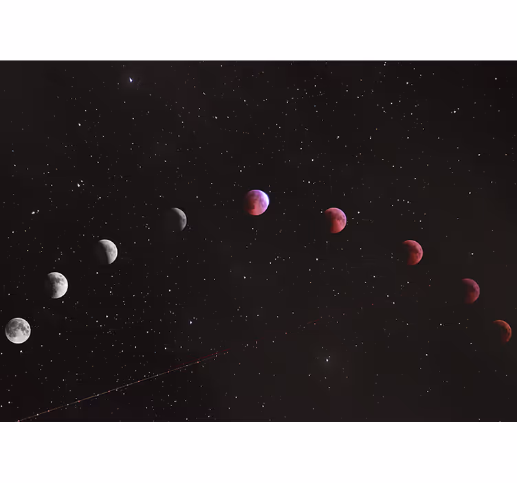 Space wall mural phases of the moon - TenStickers