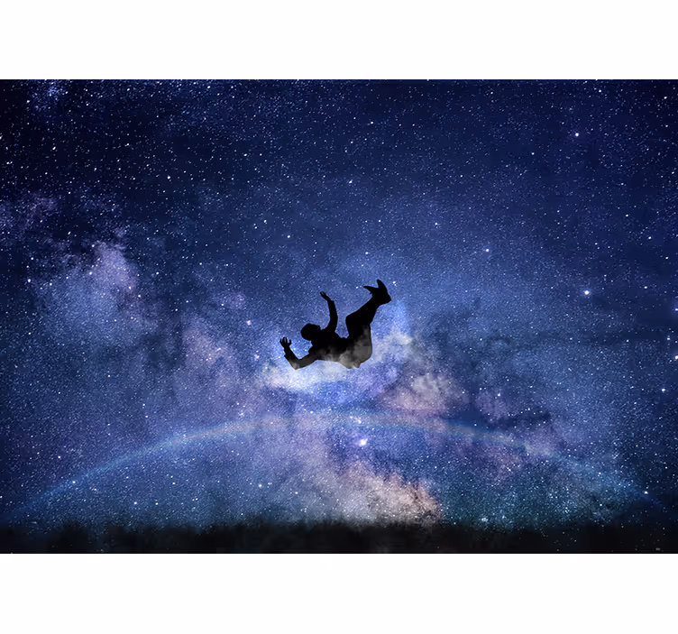 Space wall mural cosmic journey in orbit - TenStickers