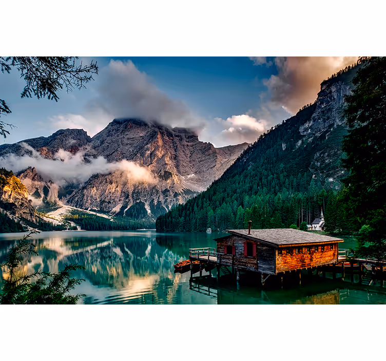 Landscape mural scenic mountain view - TenStickers
