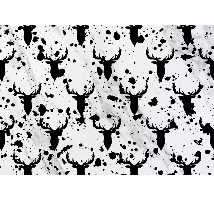 Animal mural stag silhouette design - TenStickers