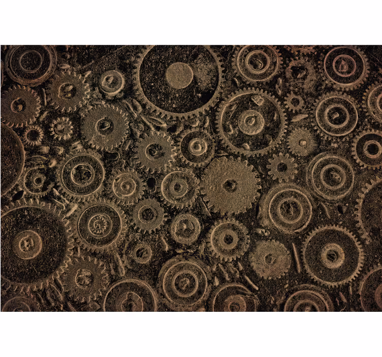 Industrial style factories pattern wall mural - TenStickers