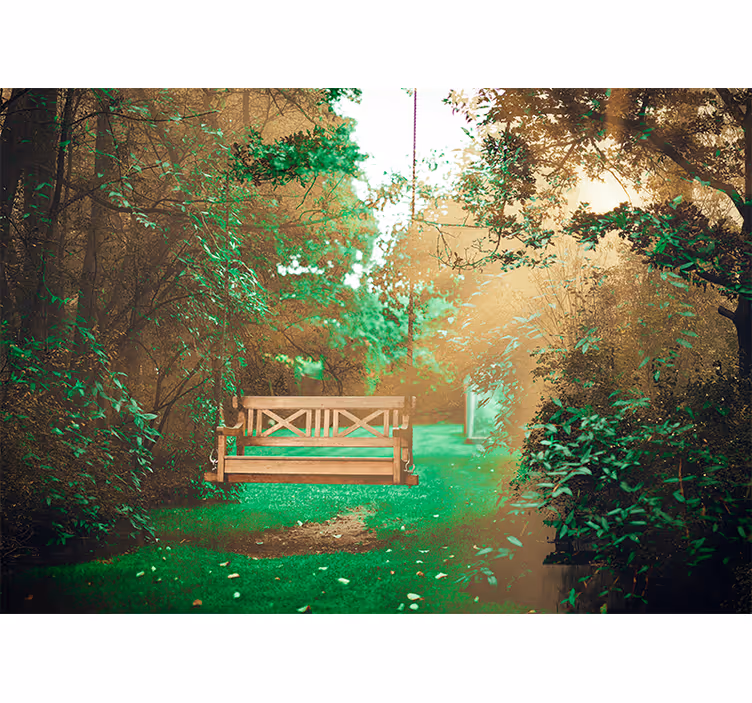 Nature wall mural serene garden retreat - TenStickers