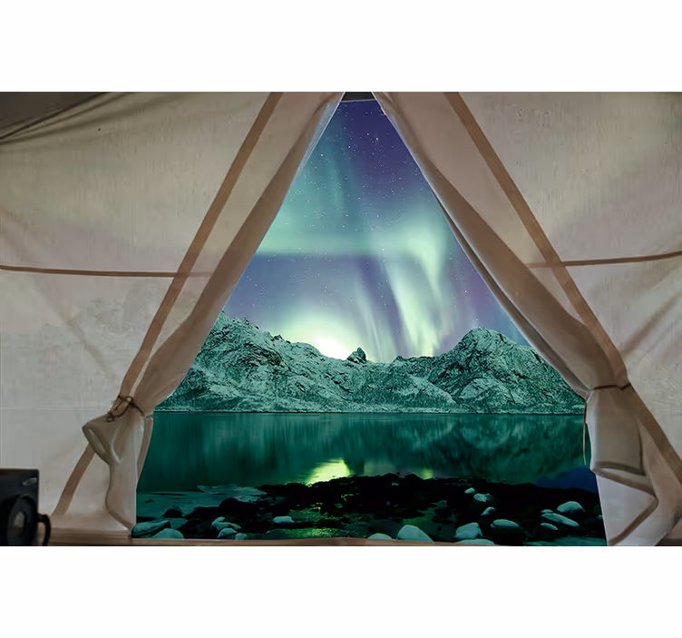Aurora Borealis View landscape mural - TenStickers