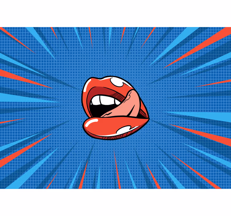 Urban wall mural lively mouth pop - TenStickers