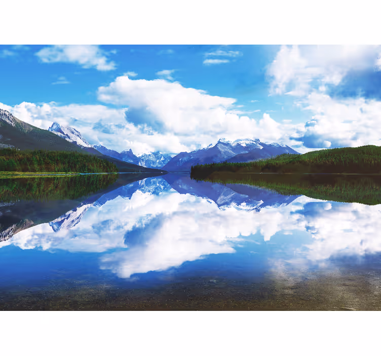 Tranquil Mountain Reflection landscape mural - TenStickers
