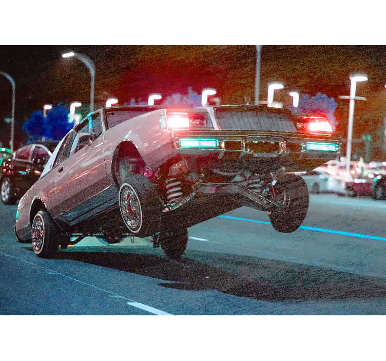 Vehicle wall mural classic car stunt - TenStickers