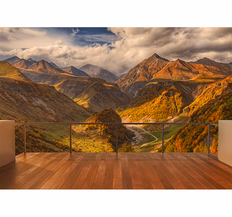 Landscape mural regal mountain view - TenStickers