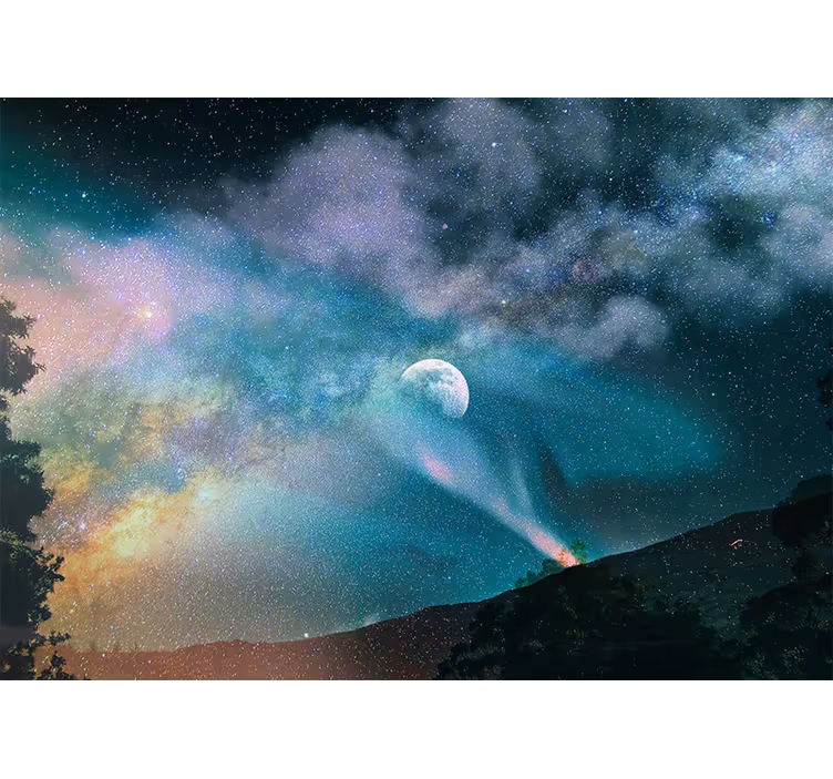 Magical Moon Planet fantasy wall mural - TenStickers