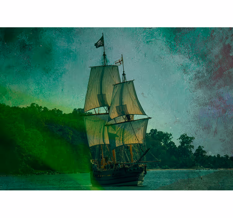 Vehicle wall mural sailing ship - TenStickers