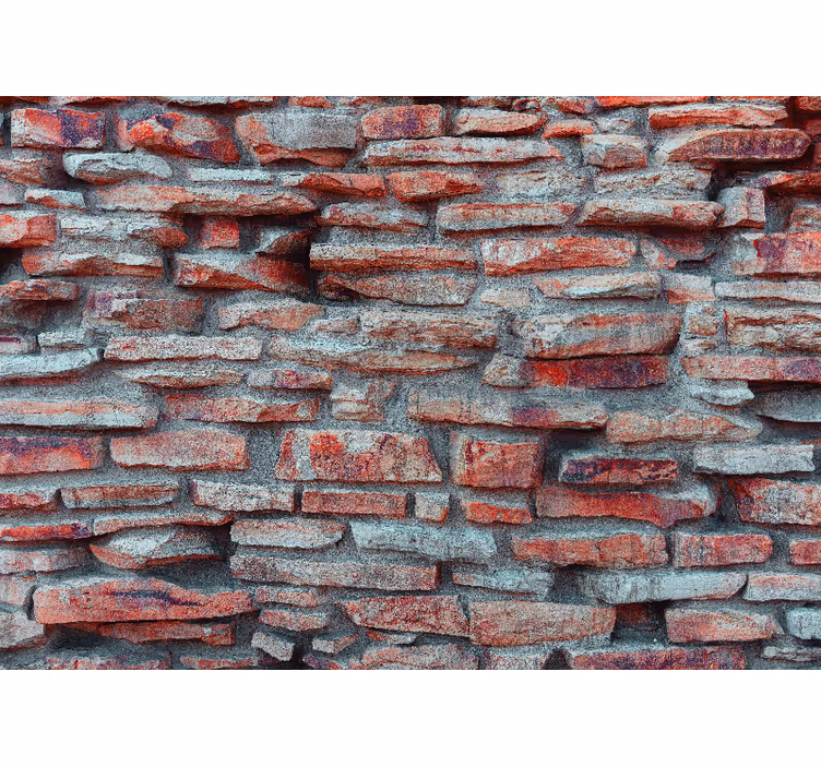 Stone wall mural textured rock formation - TenStickers