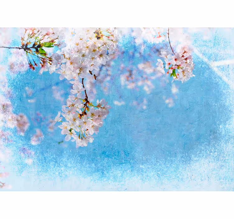 Cherry blossom serenity flower mural - TenStickers