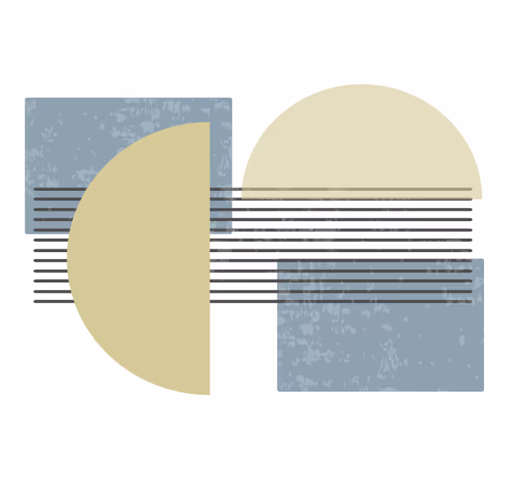 Painting mural with geometric shapes design - TenStickers