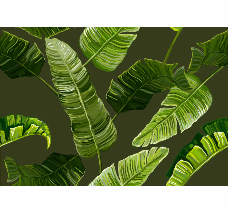 Nature wall mural lush greenery foliage - TenStickers