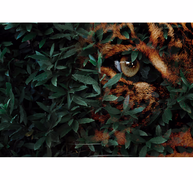 Leopard among foliage animal mural - TenStickers
