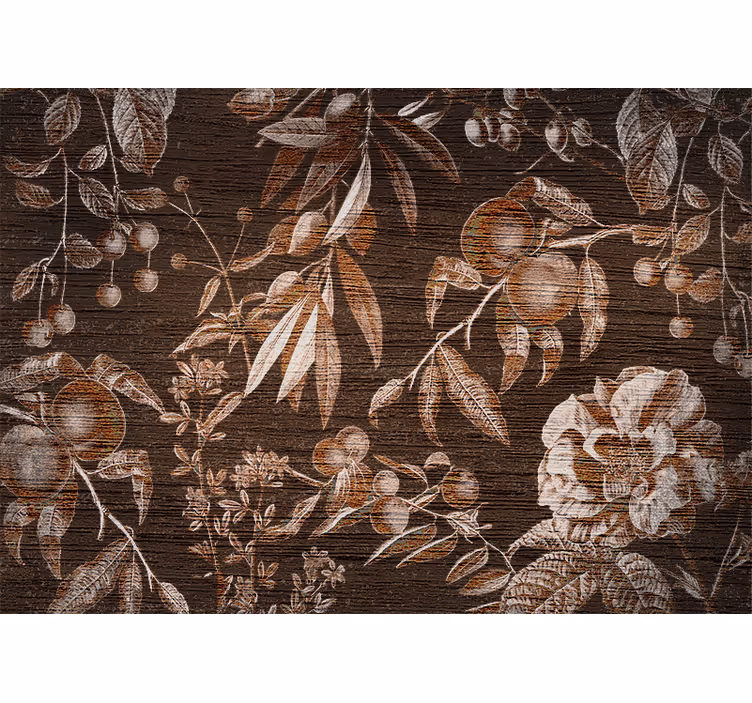 Flower mural floral artistic design - TenStickers