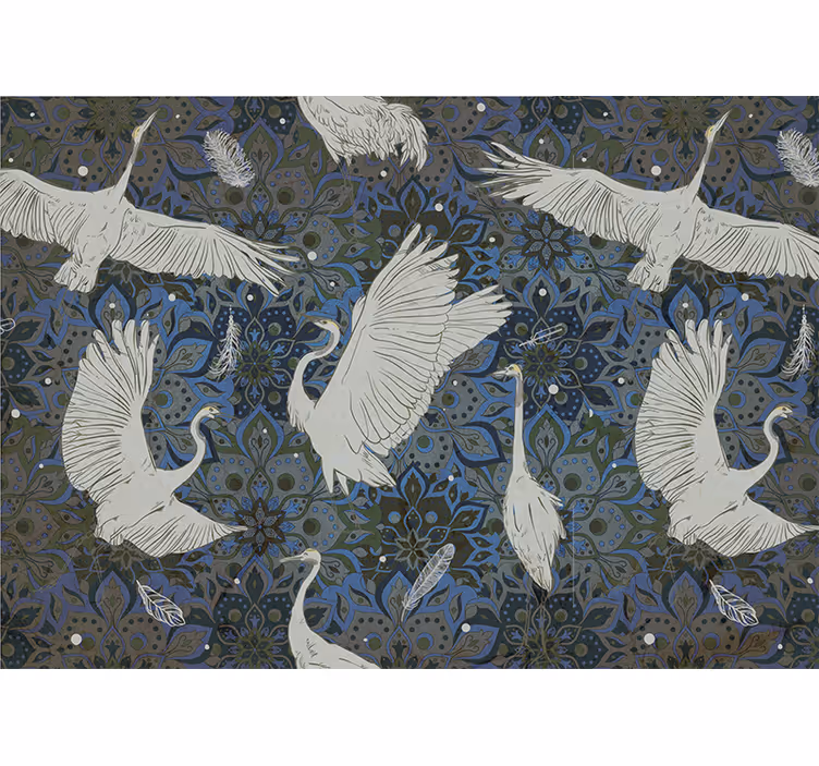 Animal mural elegant crane design - TenStickers