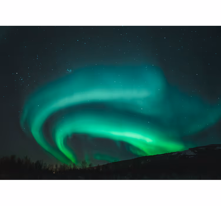 Nature wall mural aurora borealis display - TenStickers