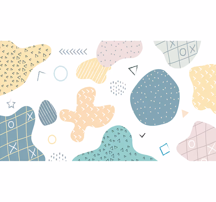 Texture wall mural abstract shape patterns - TenStickers