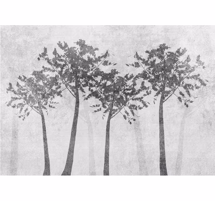 Tree wall mural silhouette tree design - TenStickers