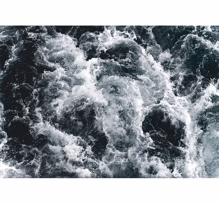 Under the sea mural churning ocean waves - TenStickers