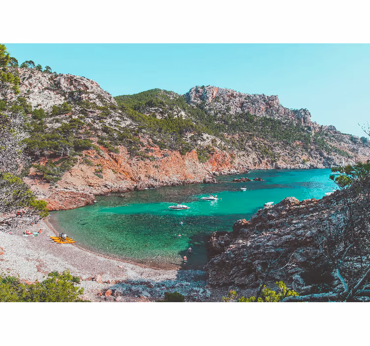 Cove seaside view landscape mural - TenStickers