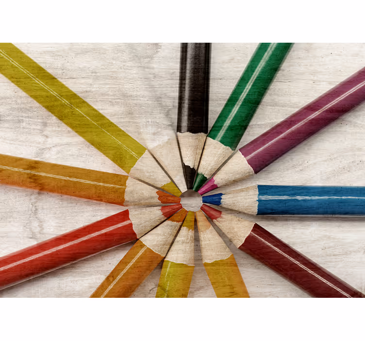 Phrase wall mural colorful pencil display - TenStickers