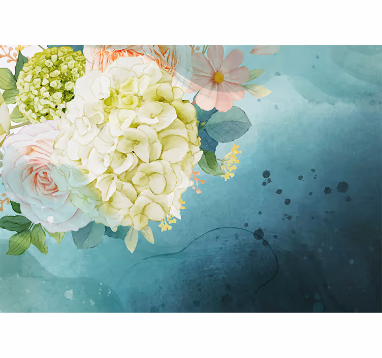 Flower mural floral bouquet design - TenStickers