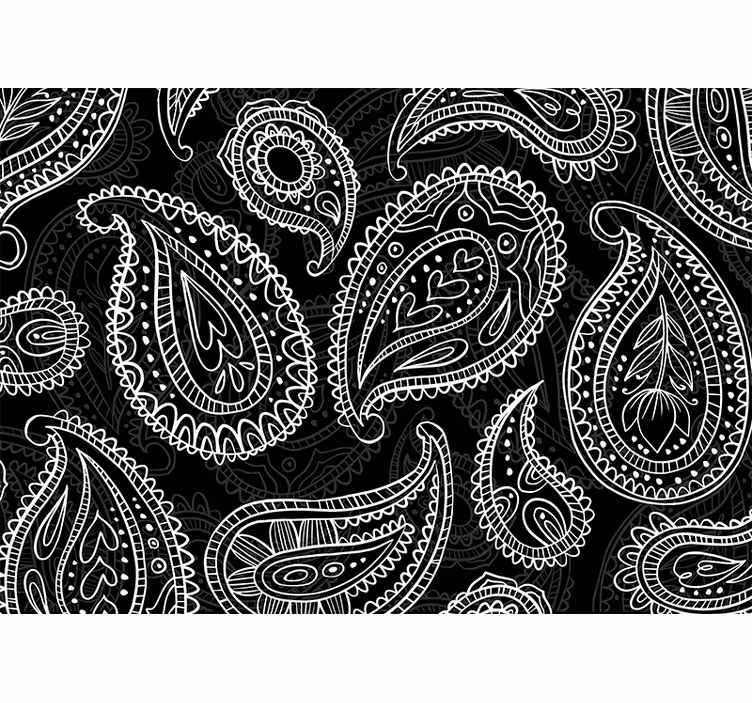Wall mural intricate paisley patterns - TenStickers