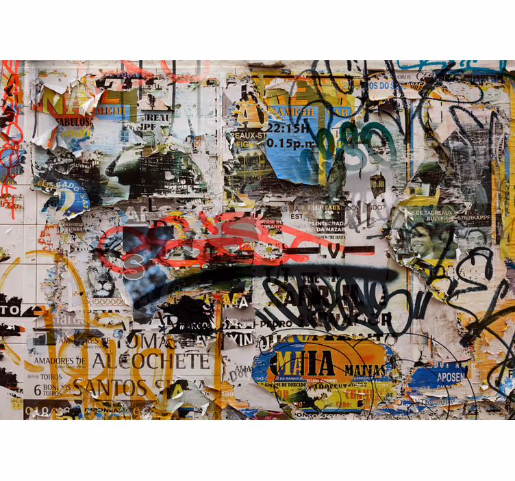 Urban wall mural urban art collage - TenStickers