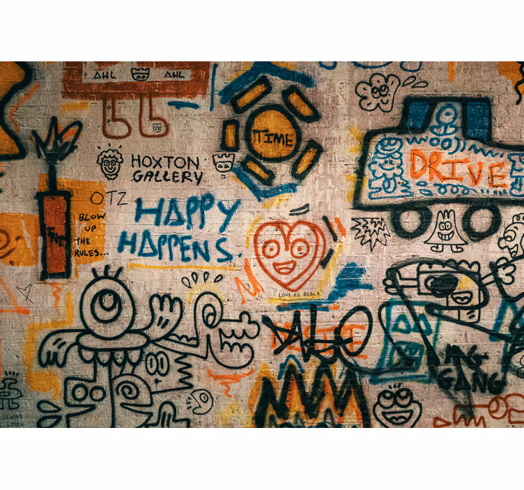 Urban wall mural colorful street art design - TenStickers
