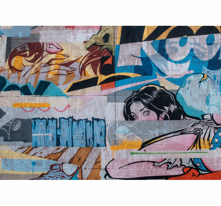 Urban wall mural metropolitan graffiti art - TenStickers