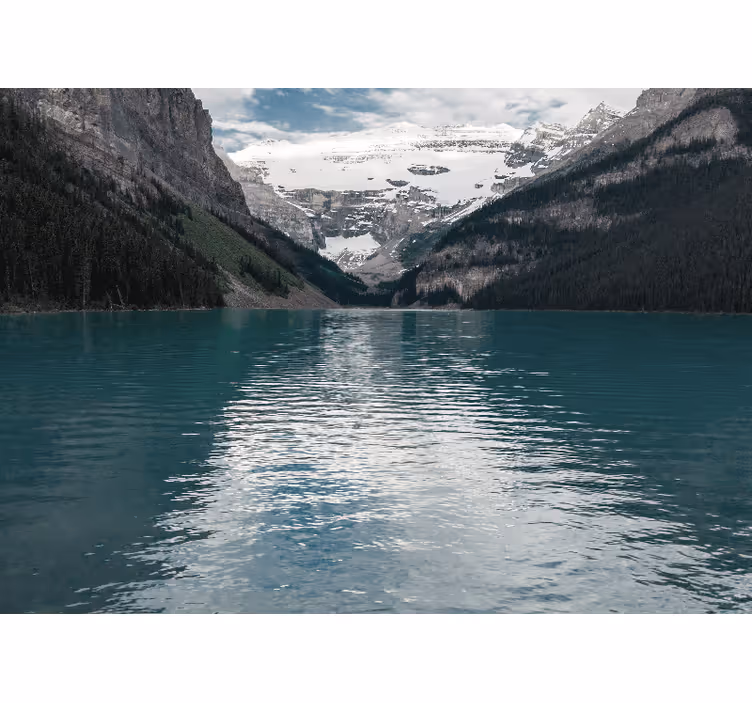 Landscape mural majestic alpine lake - TenStickers