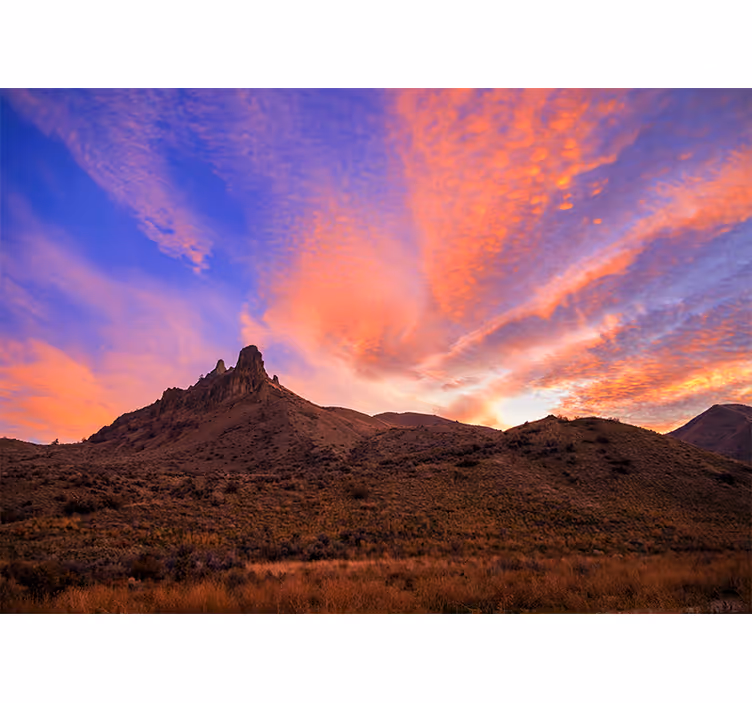 Colourful dawn and mountain Sky Wall Mural - TenStickers