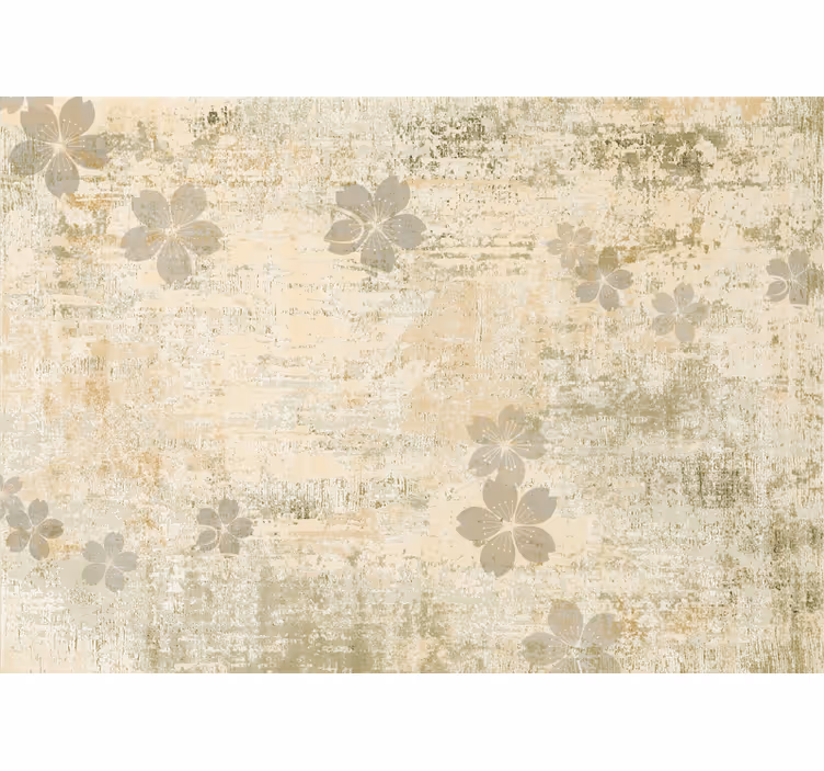 Delicate flower patterns living room wall mural - TenStickers