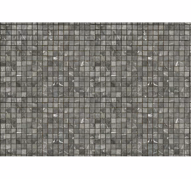 Black Tiles Bathroom Mural - TenStickers