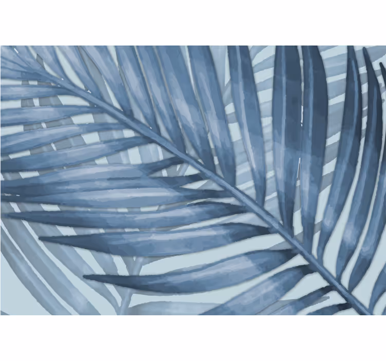 Blue tropical leaves Bathroom Wall Decor - TenStickers