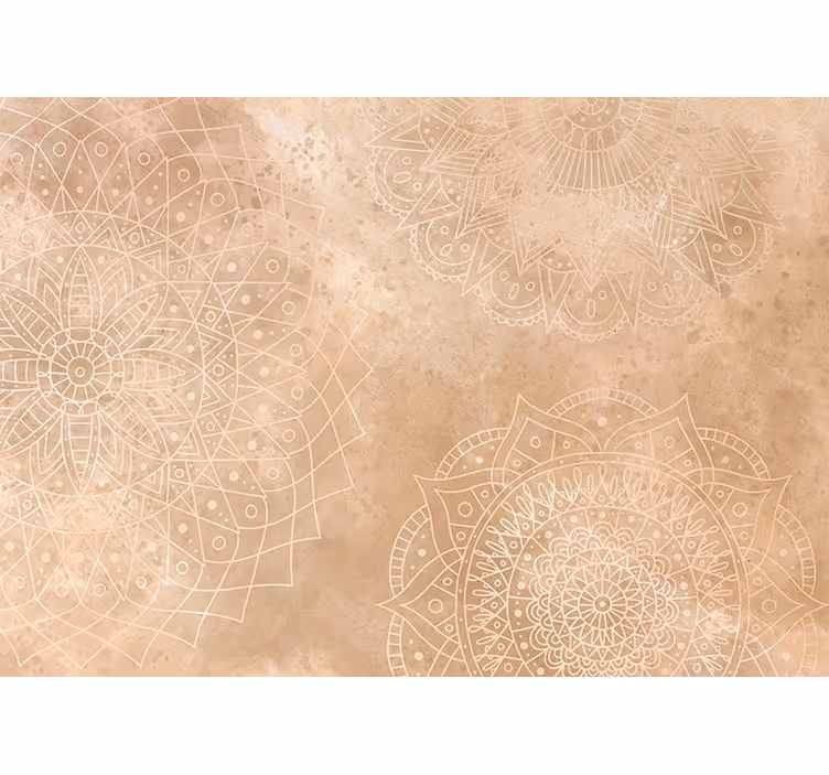 Mandalas Vintage Design living room wall mural - TenStickers