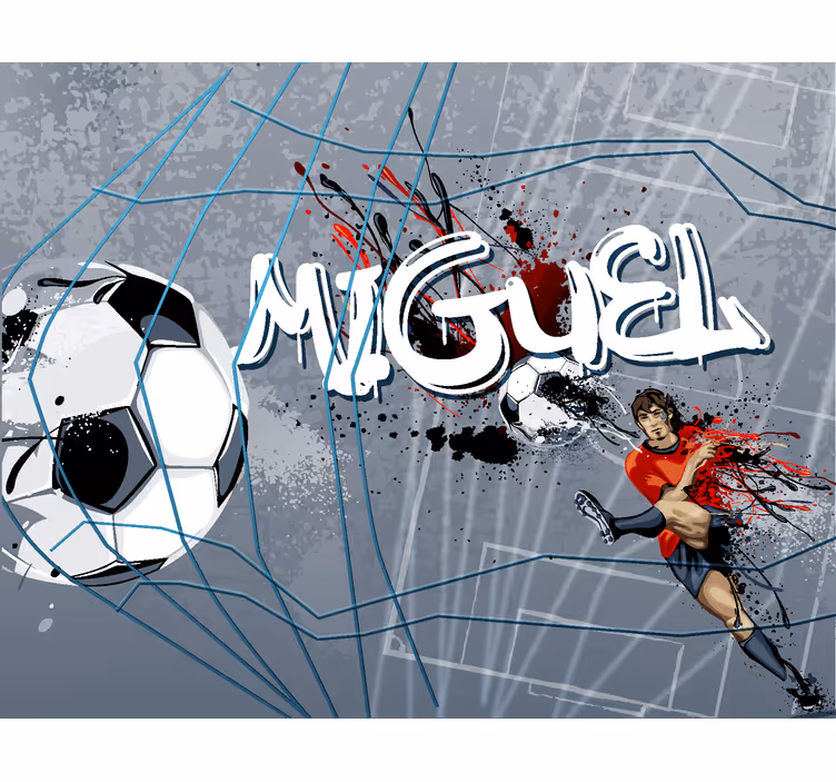 Football player goal Teenage wall mural - TenStickers