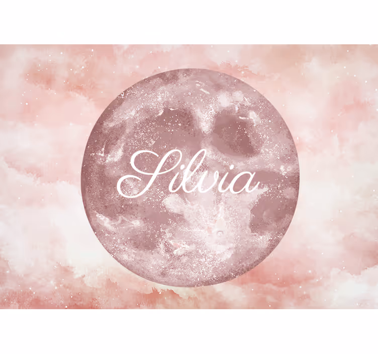 Moon with name Kids wall mural - TenStickers