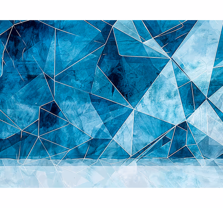 Fractured azure wall mural - TenStickers