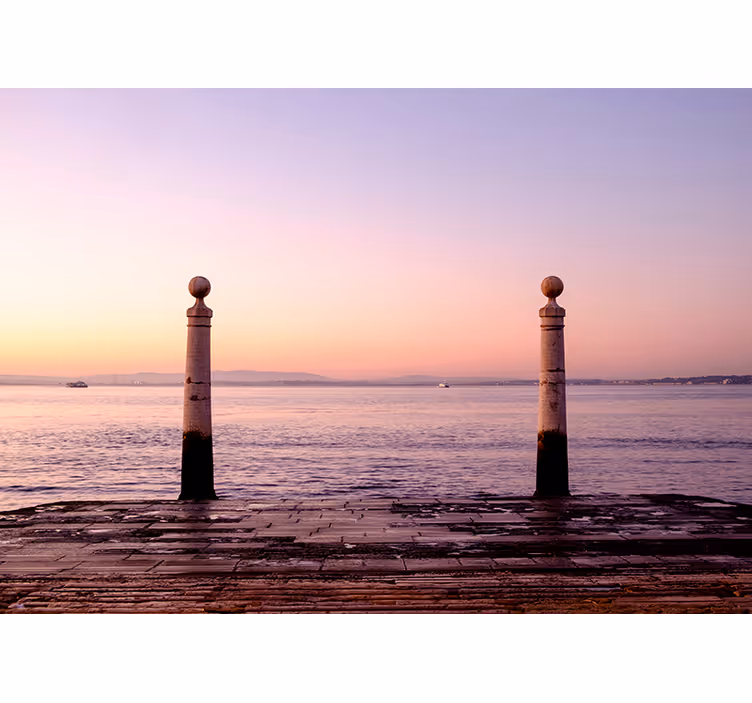 Sunset Pier Vista landscape mural - TenStickers