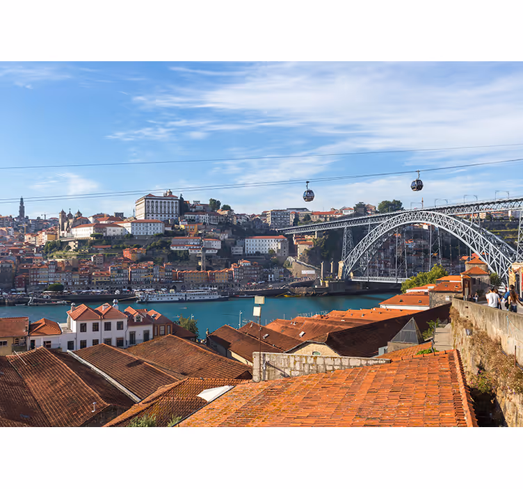 Porto Riverside View wall mural - TenStickers
