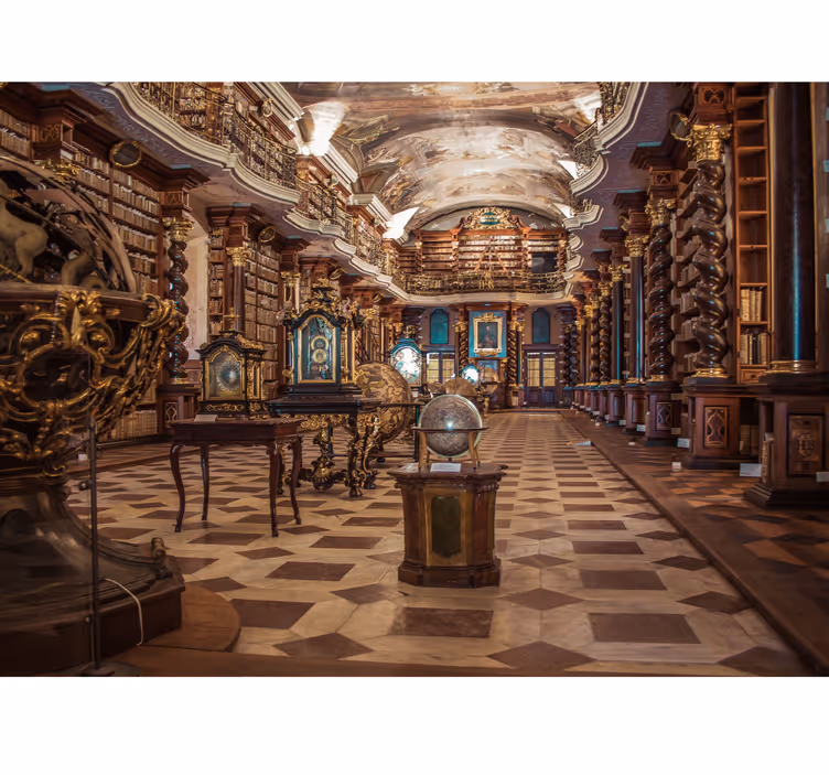 Old library vintage wall mural - TenStickers