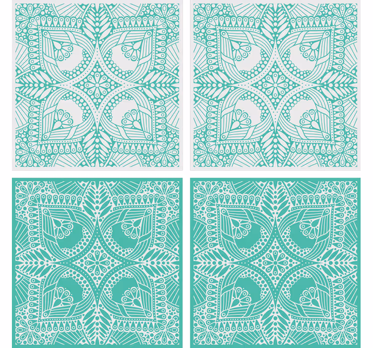 Coasters intricate flower arrangement - TenStickers