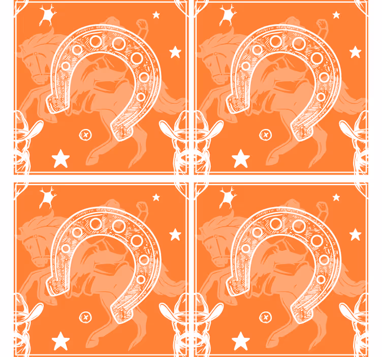 Horseshoe pattern drink coaster - TenStickers