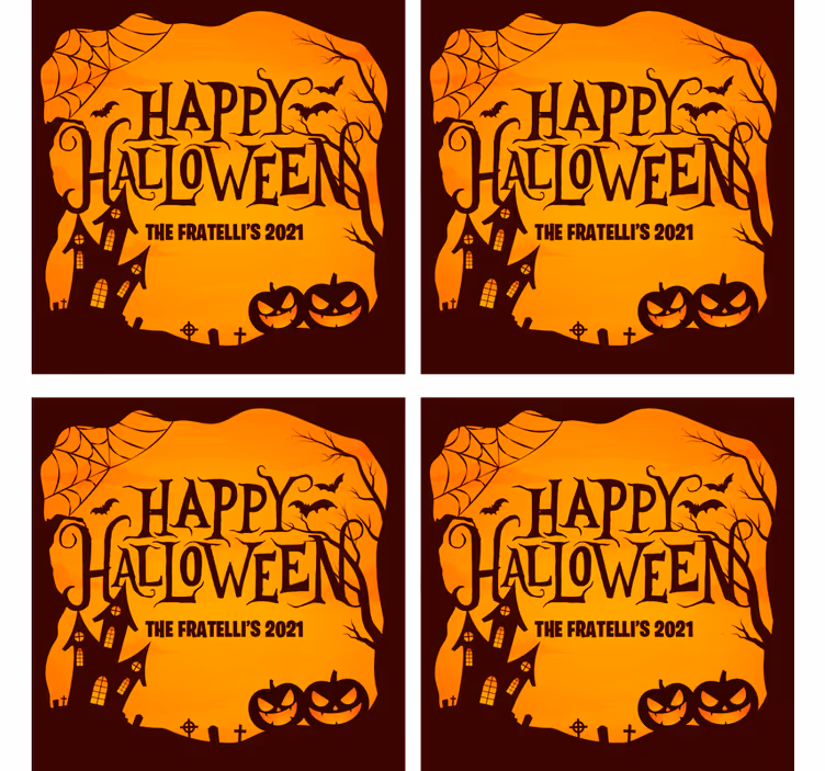 Halloween coaster for a spooky halloween party - TenStickers